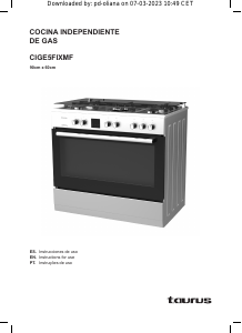 Manual de uso Taurus CIGE5FIXMF Cocina