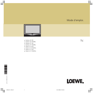 Mode d’emploi Loewe Speros 32 HD Téléviseur LCD