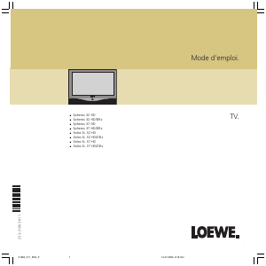 Mode d’emploi Loewe Speros 32 HD/DR+ Téléviseur LCD