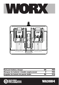 Bruksanvisning Worx WA3884 Batteriladdare