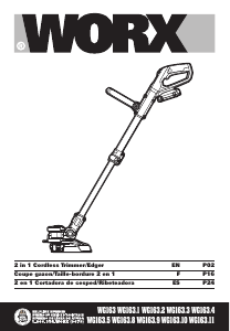 Mode d’emploi Worx WG163.8 Coupe-herbe