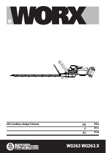 Mode d’emploi Worx WG263.9 Taille-haies