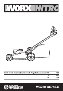 Bruksanvisning Worx WG760 Gräsklippare