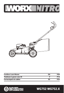 Manual de uso Worx WG752 Cortacésped