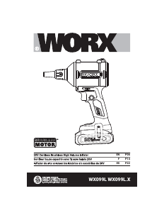 Mode d’emploi Worx WX099L Gonfleur de pneu