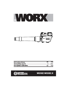 Mode d’emploi Worx WG582 Souffleur