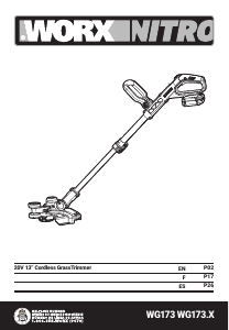 Manual Worx WG173.9 Grass Trimmer