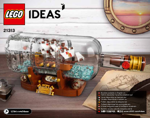 Manual de uso Lego set 21313 Ideas Barco en botella juguete