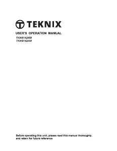 Handleiding Teknix TKW9142HW Wasmachine