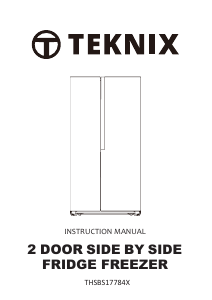Handleiding Teknix THSBS17784X Koel-vries combinatie