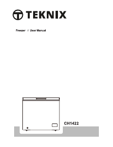 Handleiding Teknix CH1422 Vriezer