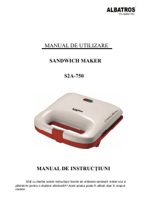 Manual Albatros S2A-750 Grătar electric