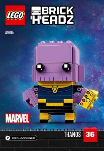 Käyttöohje Lego set 41605 Brickheadz Thanos