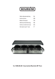 Mode d’emploi Bourgini 16.1308.00.00 Gril raclette