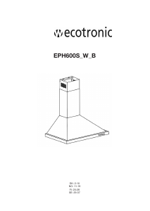 Brugsanvisning Ecotronic EPH600B Emhætte