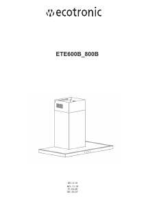 Brugsanvisning Ecotronic ETE600B Emhætte