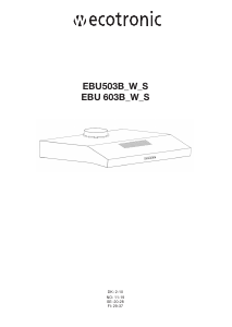 Bruksanvisning Ecotronic EBU503B Köksfläkt