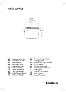 Bruksanvisning Taurus Citrus Compact Citruspress