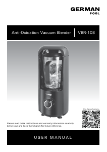 Bruksanvisning German Pool VBR-108 Blender