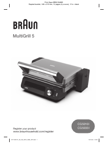 Priročnik Braun CG 5010 I MultiGrill 5 Kontaktni žar