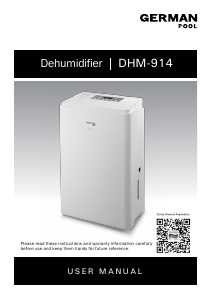 Manual German Pool DHM-914 Dehumidifier