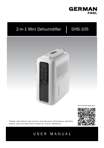 Handleiding German Pool DHS-105 Luchtontvochtiger