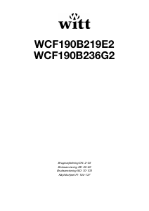 Bruksanvisning Witt WCF190B219E2 Vinkyl