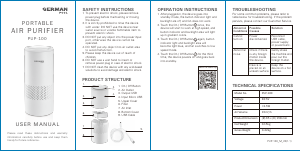 Manual German Pool PUP-100 Air Purifier