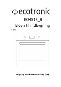 Brugsanvisning Ecotronic EO451B Ovn