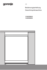Bedienungsanleitung Gorenje GU663B90X Geschirrspüler