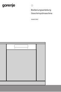 Bedienungsanleitung Gorenje GI663C95X Geschirrspüler
