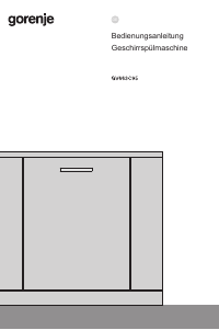 Bedienungsanleitung Gorenje GV663C95 Geschirrspüler