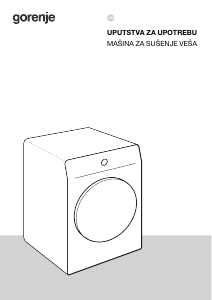 Priručnik Gorenje DG48D Sušilica