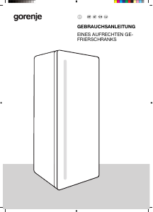 Bedienungsanleitung Gorenje FNC618C6XWF Gefrierschrank