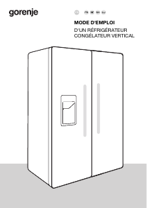 Mode d’emploi Gorenje NRR9185ESBXL1 Réfrigérateur combiné