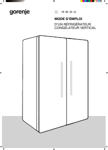 Mode d’emploi Gorenje NRS917D41XWD Réfrigérateur combiné