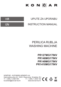 Priručnik Končar PR127MG17INV Stroj za pranje rublja