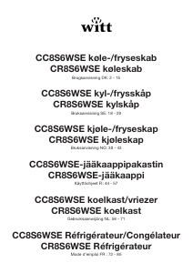 Bruksanvisning Witt CC8S6WSE Kyl-frys