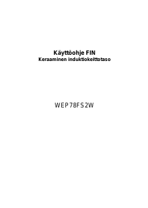 Käyttöohje Witt WEP78FS2W Keittotaso