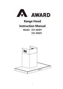 Bruksanvisning Award CS1-603ST Köksfläkt