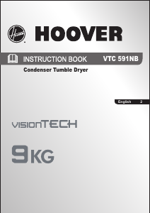 Handleiding Hoover VTC 591 NB Wasdroger