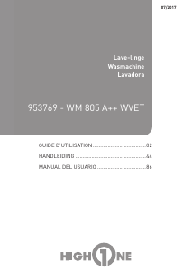 Mode d’emploi High One WM 805 A++ WVET Lave-linge