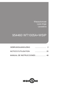 Manual de uso High One WT 1005 A+ WSIP Lavadora