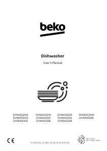 Bruksanvisning BEKO DVN04X20W Diskmaskin