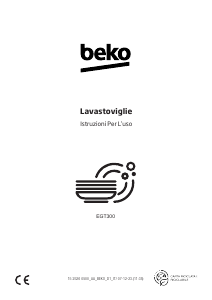 Manuale BEKO EGT300 Lavastoviglie