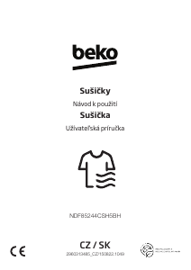 Návod BEKO NDF85244CSH5BH Sušička