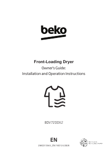 Bruksanvisning BEKO BDV7200X2 Torktumlare