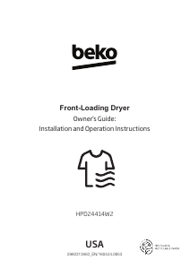 Bruksanvisning BEKO HPD24414W2 Torktumlare