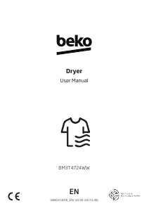 Bruksanvisning BEKO BM3T4724WW Torktumlare
