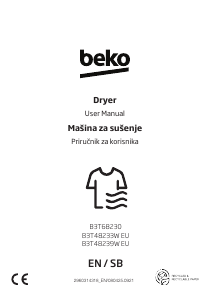 Manual BEKO B3T48239W EU Dryer